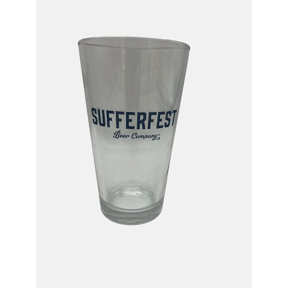 Sufferfest Beer Company Pint Glass Clear Glassware Drinkware Collectible Barware